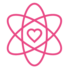 icone atom pink heart